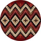 Fire Seeker 8' Round Area Rug made in the USA - Your Western Decor