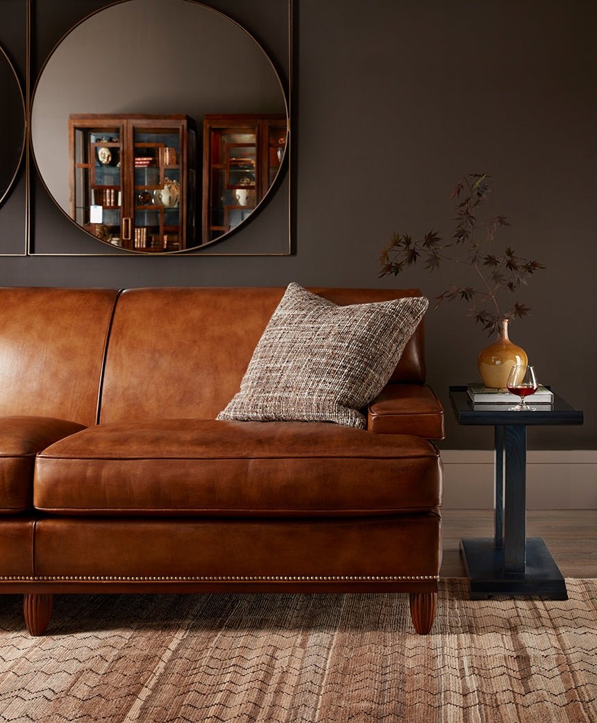 Flat iron leather sofa - Your Western Decor