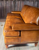 USA madeFlat Iron Ranch Leather Sofa American Made - Your Western Decor