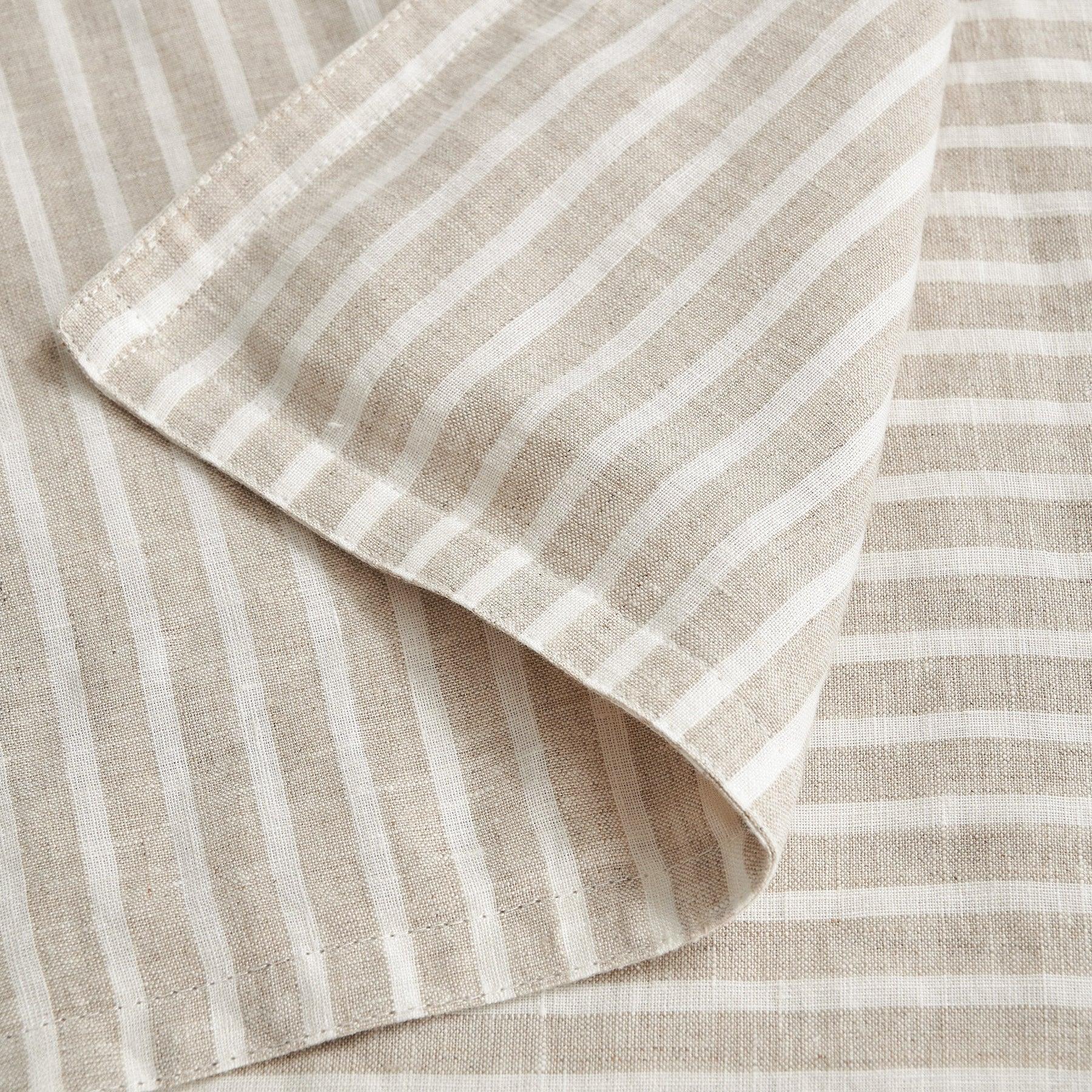 Flax linen duvet material detail - Your Western Decor