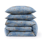 Folded blue mesa rodeo bedding set