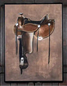 Framed Western Saddle Art - Your Western Decor