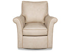 Ivory leather swivel chair front - Your Western Decor