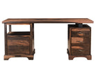 Front view of the pecos executive wood desk 