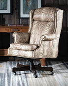 Full Desert Croc Executive Office Chair made in the USA - Your Western Decor