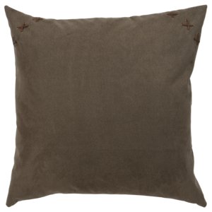 Raven Grey Euro Sham with leather X lacing - Your Western Decor