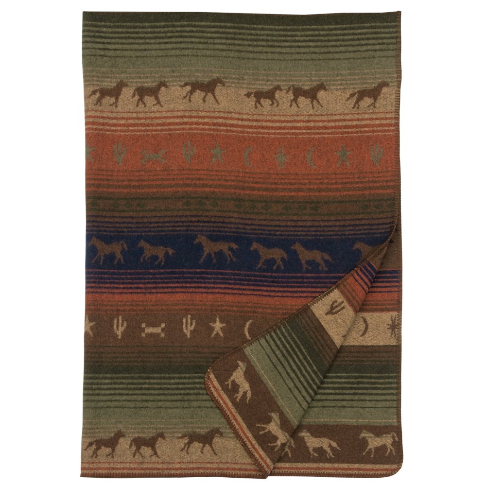 Galloping Trails Throw Blanket made in the USA - Your Western Decor