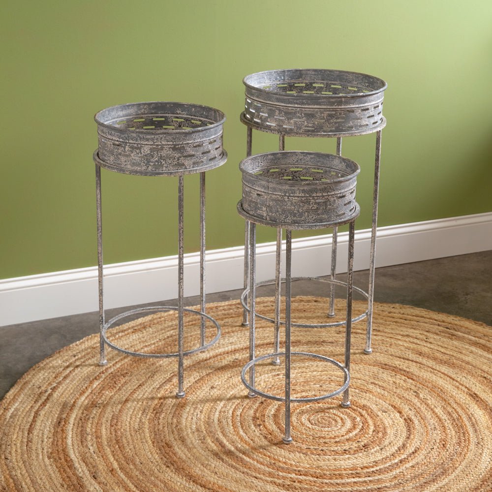 Round Metal Plant Stands Set - Your Western Decor