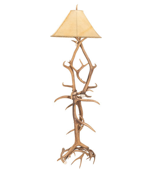 western antler lighting floor lamp with organic design