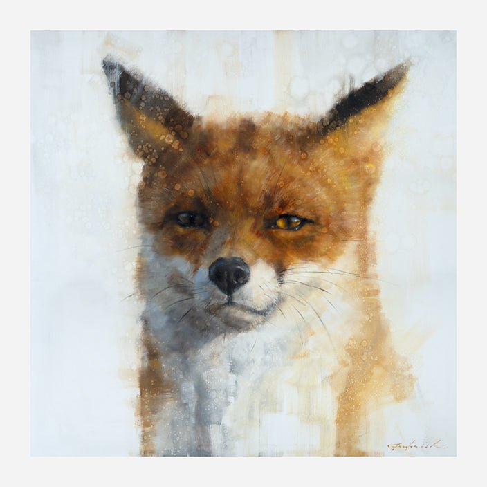 Glint Fox Art on Stretched Canvas by David Frederick Riley - Your Western Decor Art