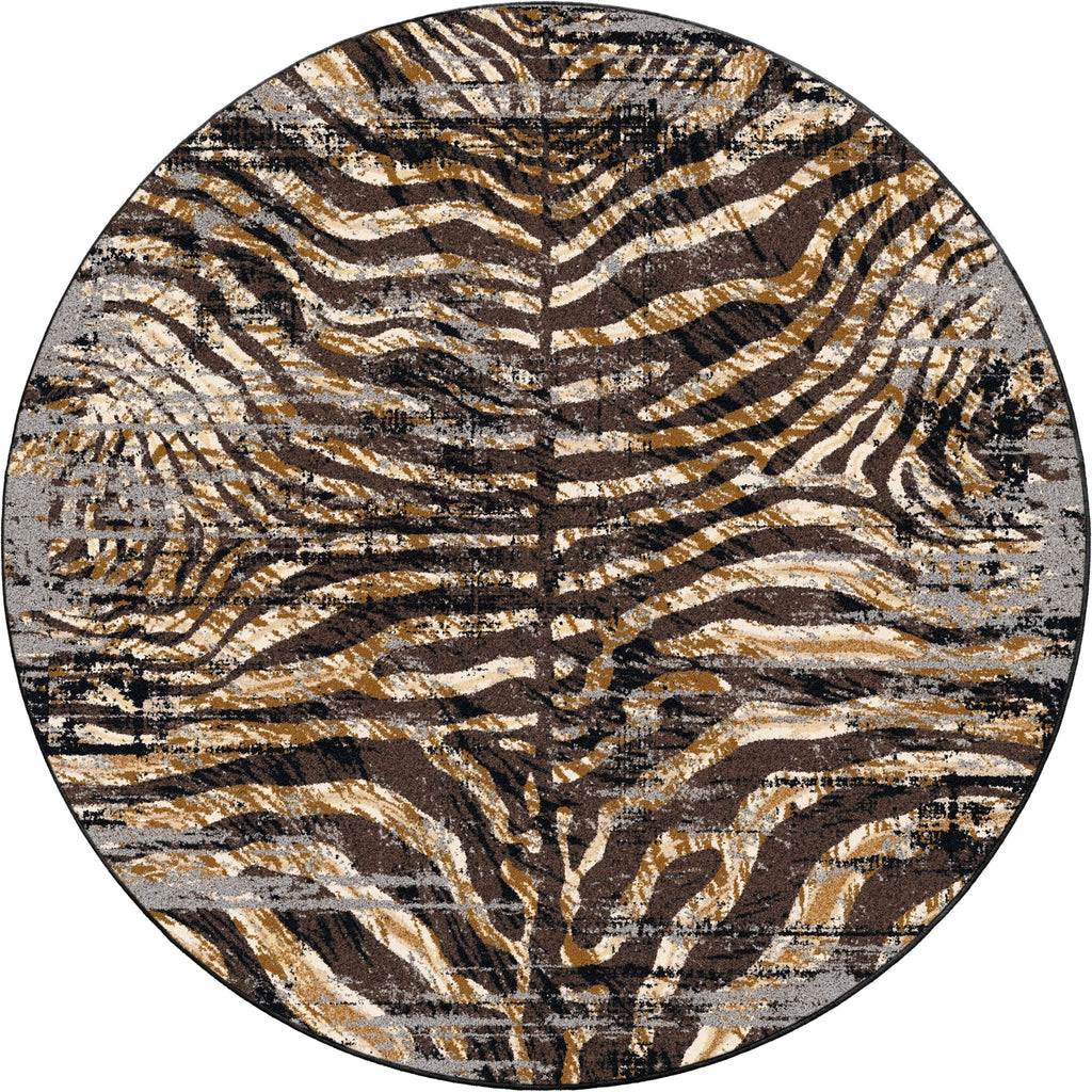 Golden Zebra Round Area Rug made in the USA - Your Western Decor