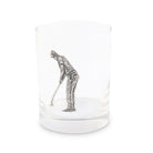 Pewter golfer double old fashioned whiskey glass - Your Western Decor