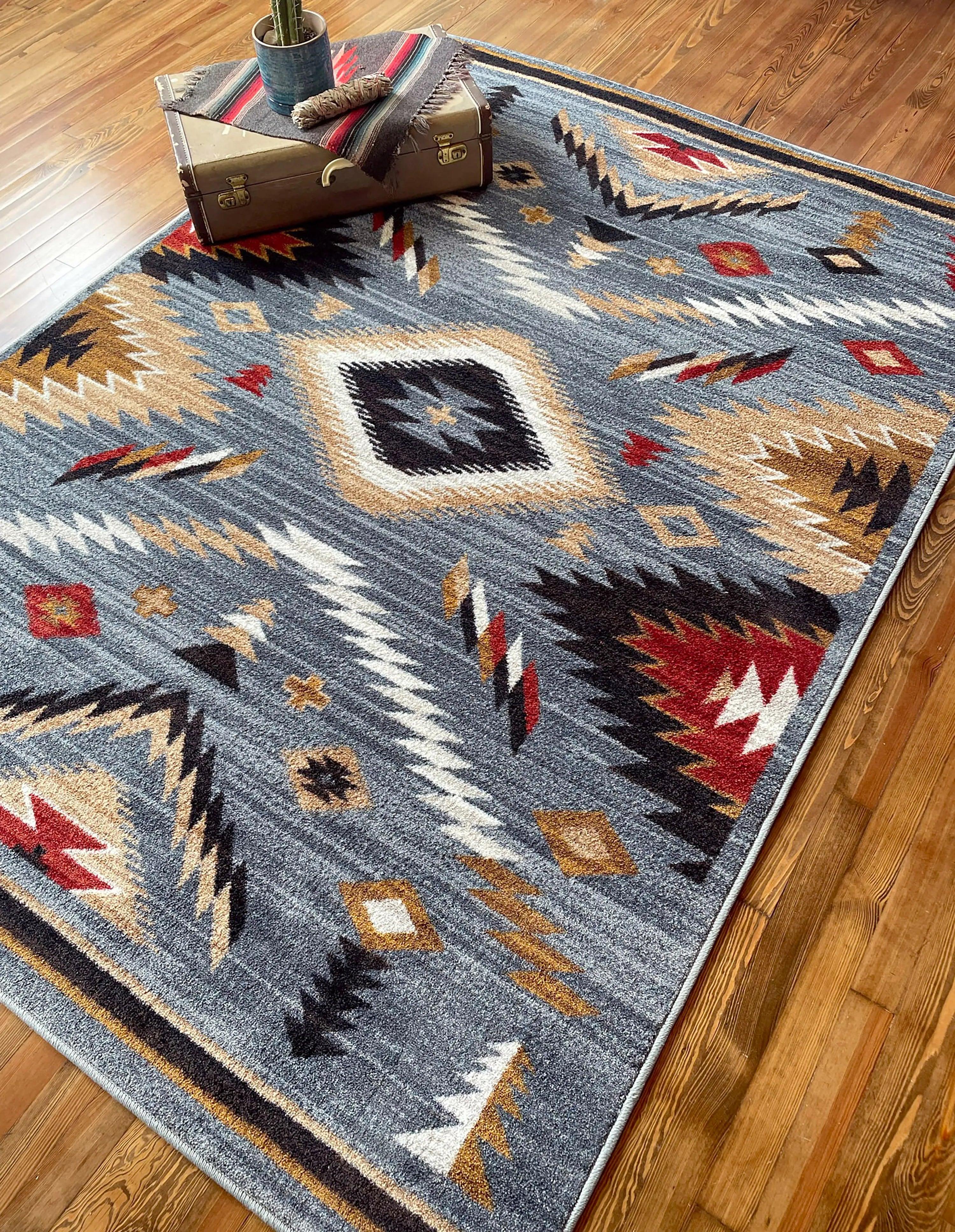 American Made Grand Lodge Horizon Grey Stone Rug - Your Western Decor