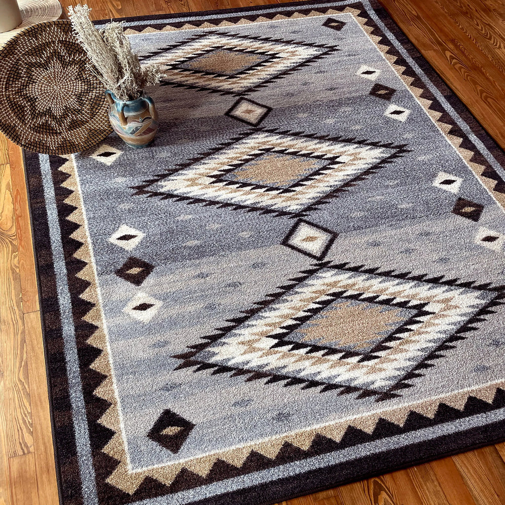 American made Grand Lodge Grey Gems Rugs - Your Western Decor
