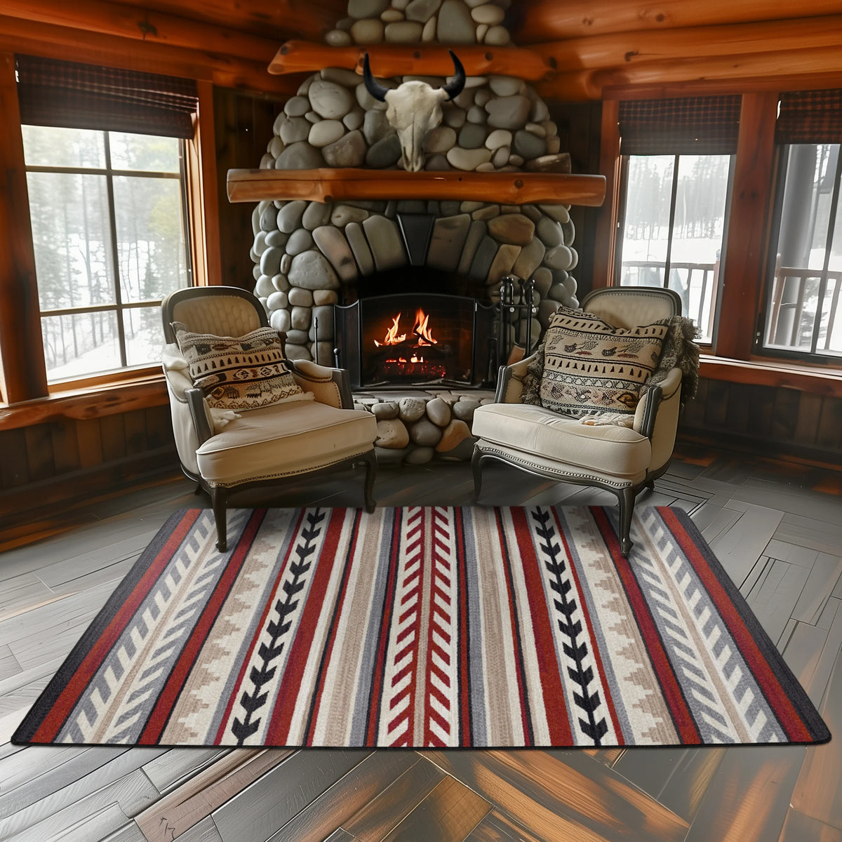 Grand Lodge Progression Rugs in Red | Your Western Decor