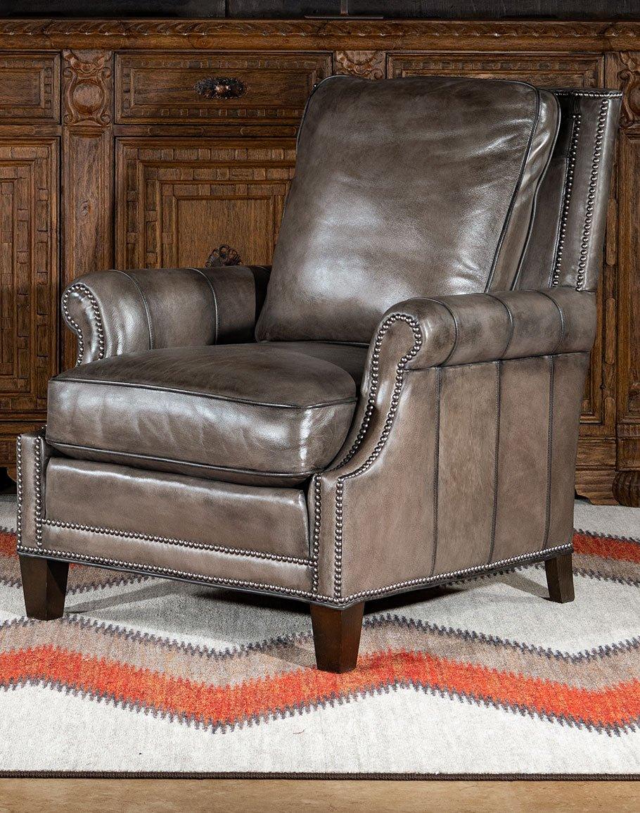 Gray leather arm chair sale