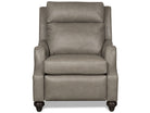 Greyson leather upholstered recliner front view