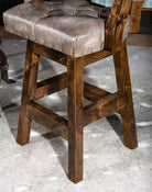 American made Greystone Tufted Leather Bar Stool - Your Western Decor