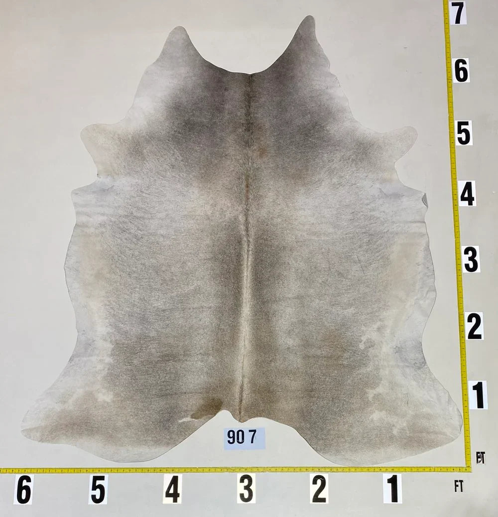 Gris grey and white Brazilian Cowhide Rug