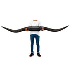 Luxury Gunner Black Mount Carved Longhorn XL - Your Western Decor