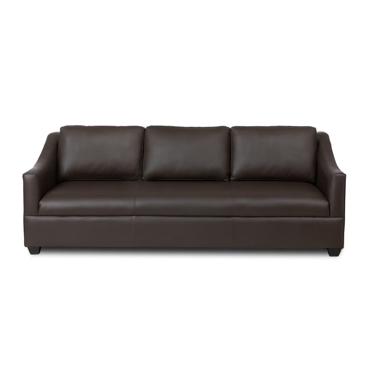 Front view of Hacienda Sable Leather Sofa - Your Western Decor