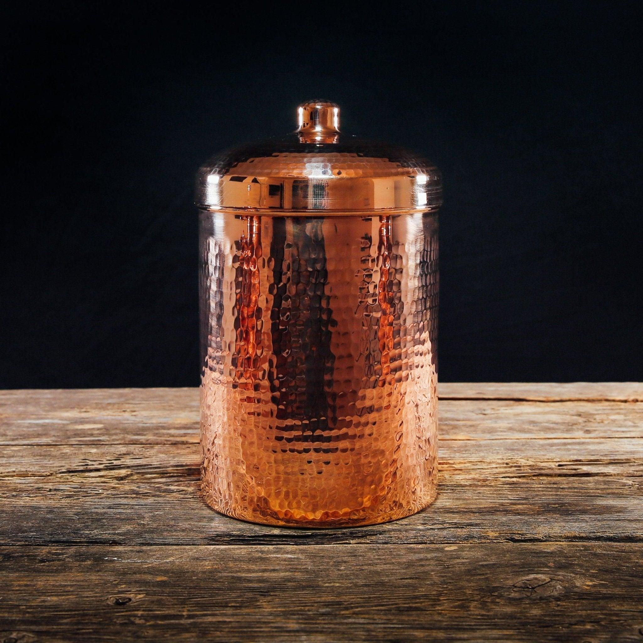 Hammered copper kitchen compost bin - Your Western Decor