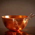 Hammered copper kitchen mixing bowl 