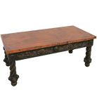 Copper Top Hand Carved Table Table handmade in Mexico - Your Western Decor