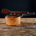 hammered copper saucepan and lid polish finish - Your Western Decor