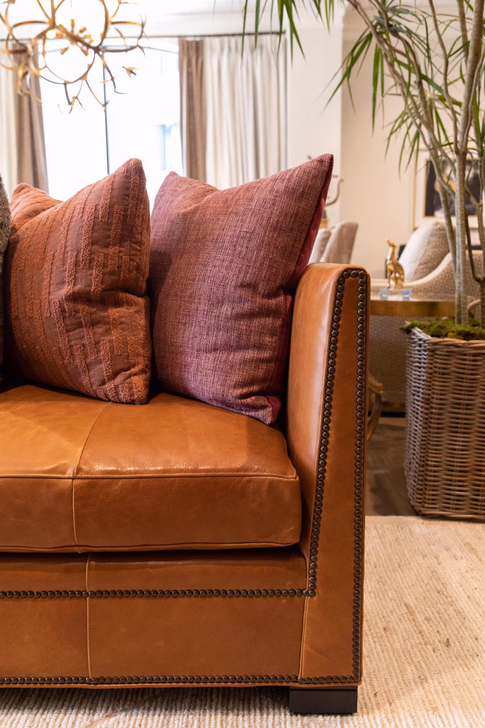Hampton Manor Luxury Leather Sofa made in the USA - Your Western Decor