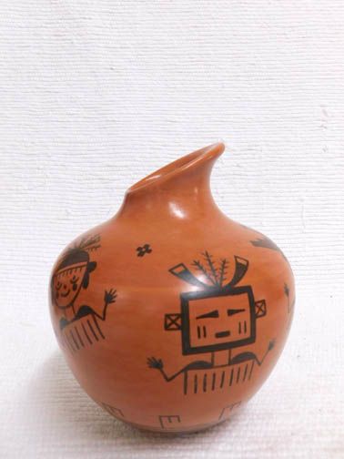 Handmade Hopi Katsinam Water Pot side - Your Western Decor
