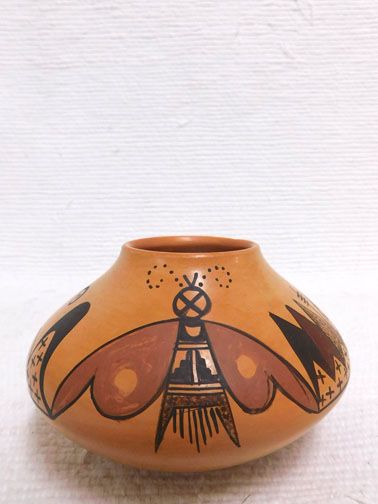 Handmade Butterfly Painted Hopi Pot made in the USA - Your Western Decor