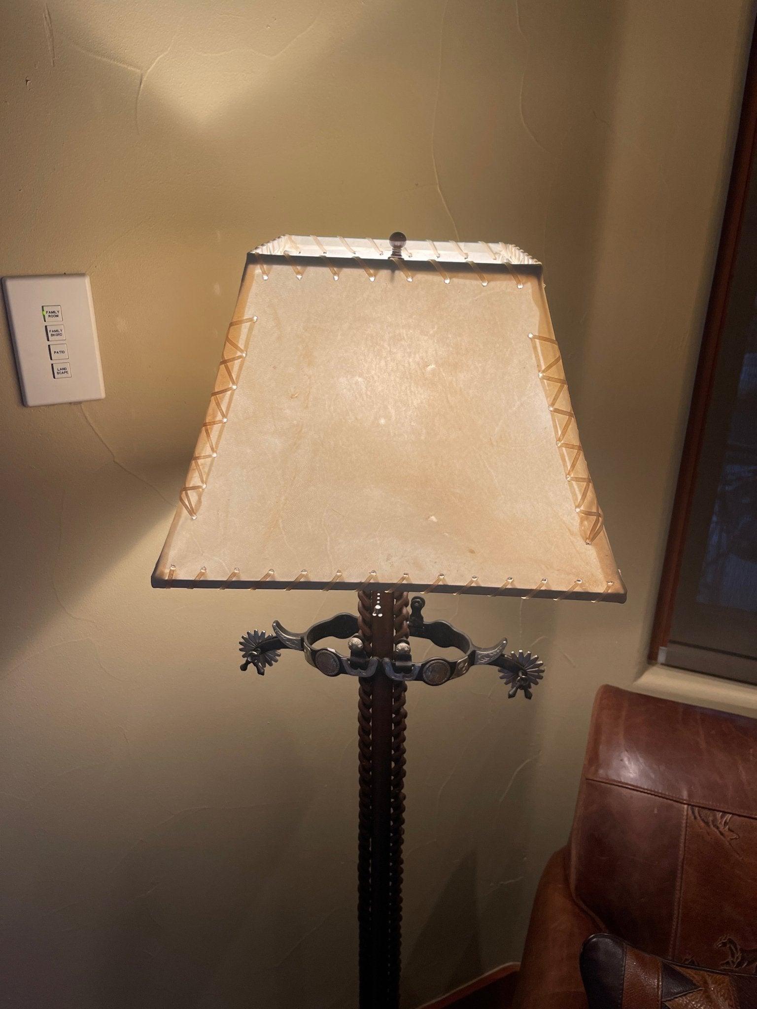 Handmade rawhide lamp shade made in the USA - Your Western Decor