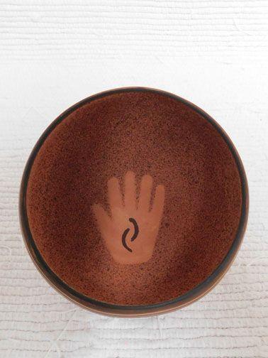 Handmade Handprint Hopi Pottery Bowl - Your Western Decor