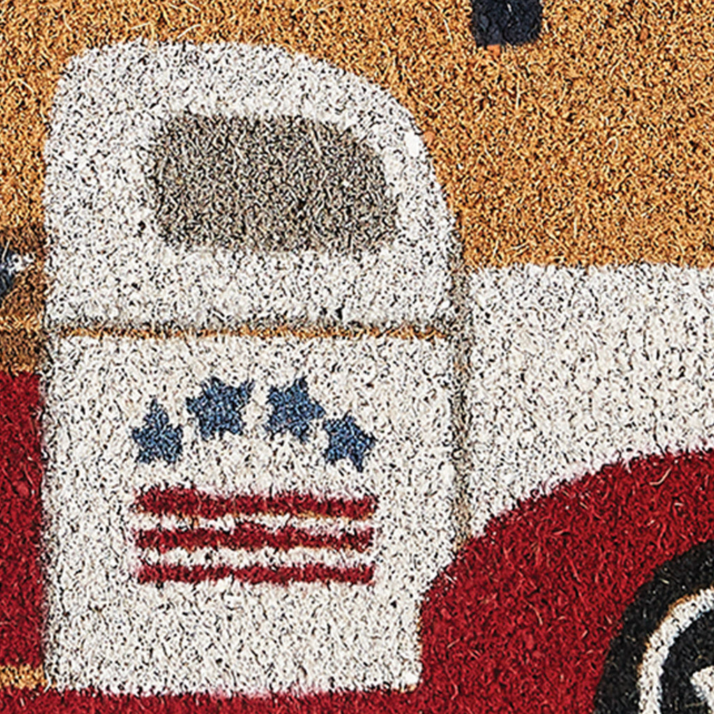 Happy 4th Doormat hand painting detail - Your Western Decor