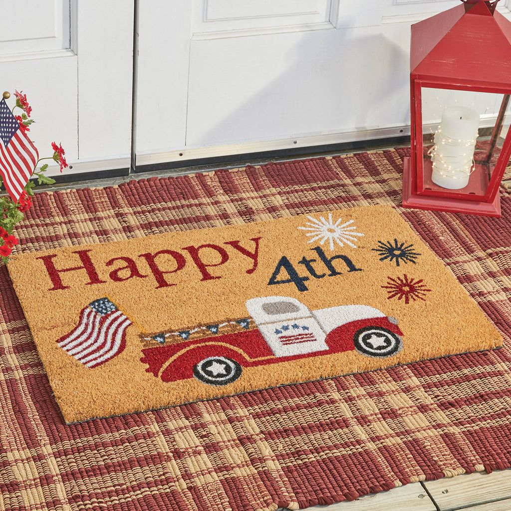 Happy 4th Doormat - Summer Seasonal Rugs - Your Western Decor