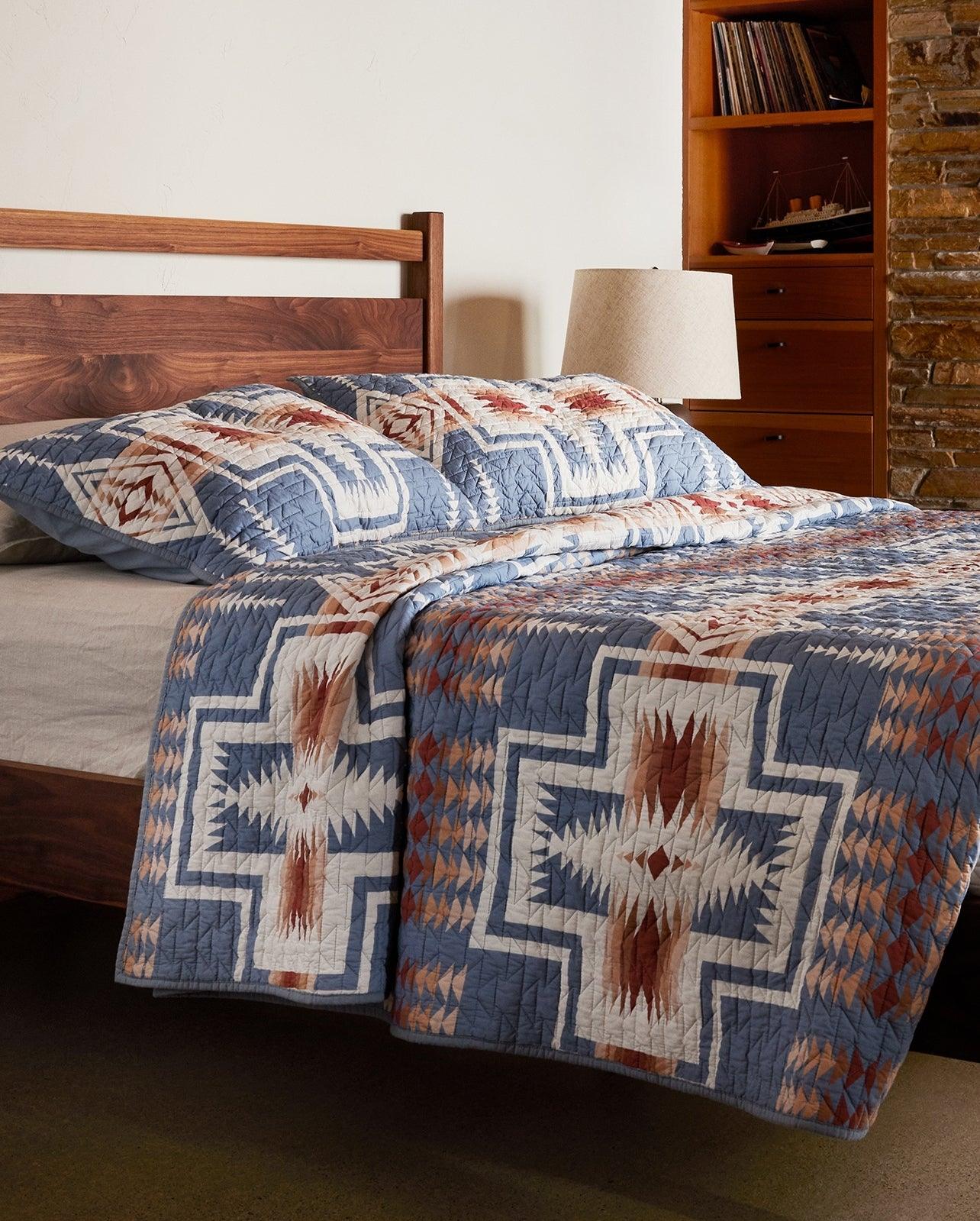 Harding blues Pendleton quilt set - Your Western Decor