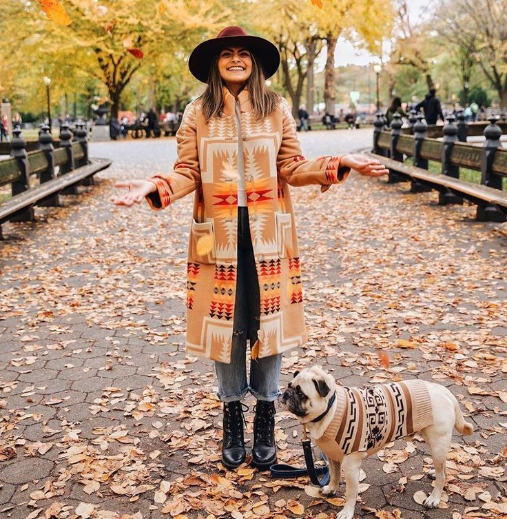 Pendleton harding tan woman's coat and Big LaBarkski dog sweater - Your Western Decor