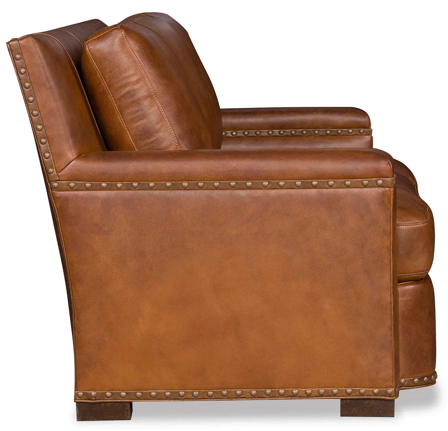 American made brown harness leather rustic sofa - Your Western Decor