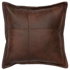 Harness Leather Paneled Throw Pillow made in the USA - Your Western Decor