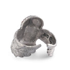 Pewter carved cute owl napkin ring with big eyes - Your Western Decor