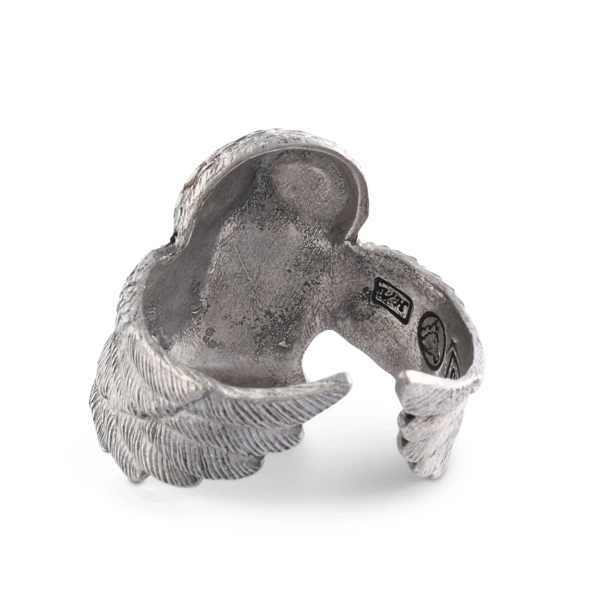 Pewter carved cute owl napkin ring with big eyes - Your Western Decor