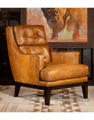 Hasselback Leather Lounge Chair - American Made Leather Chair - Your Western Decor