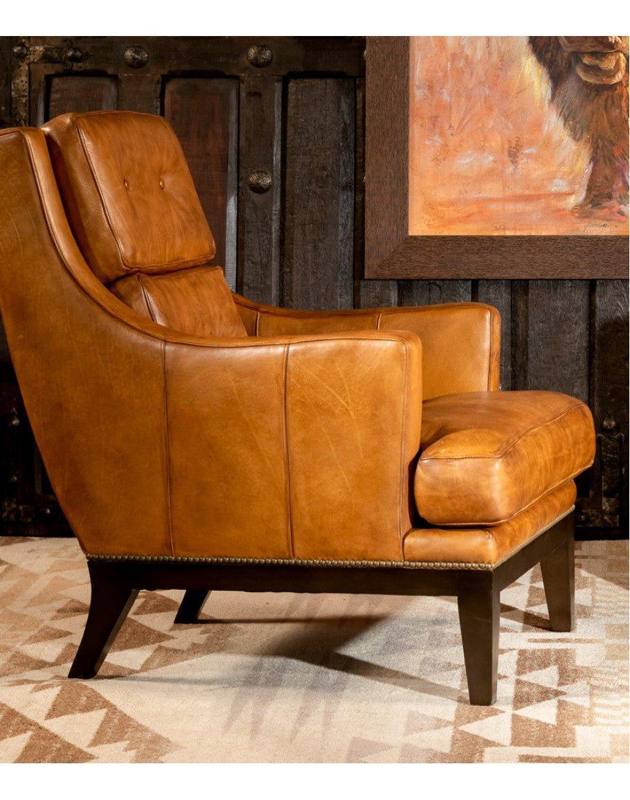 Hasselback Leather Lounge Chairs - American Made Home Furnishings - Your Western Decor