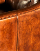 Hasselback Mocha Leather Lounge Chair - Fine Luxury Home Furnishings Made in the USA - Your Western Decor