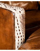 Hasselback Croc Leather Lounge Chair - American Made Furniture - Your Western Decor