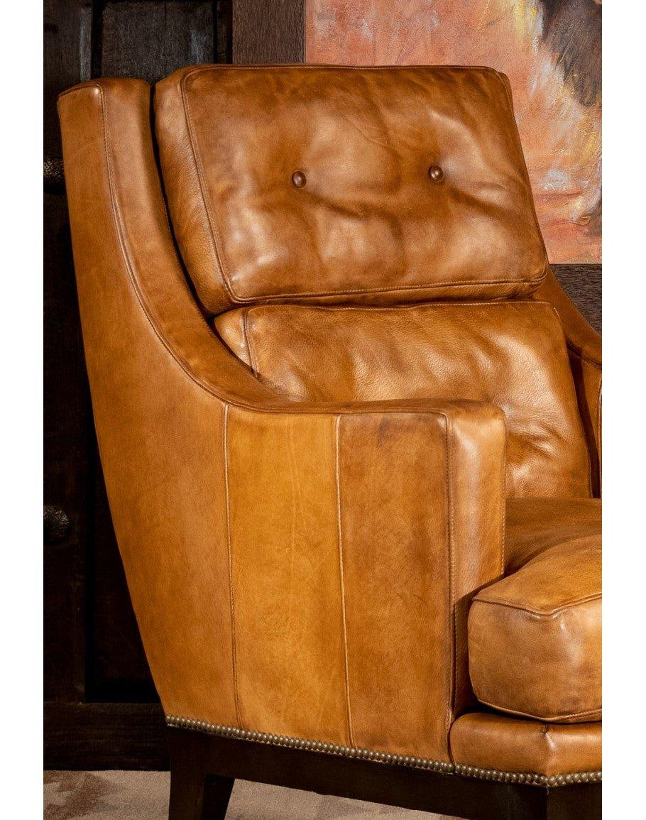 Hasselback Leather Lounge Chairs - American Made Leather Furniture - Your Western Decor