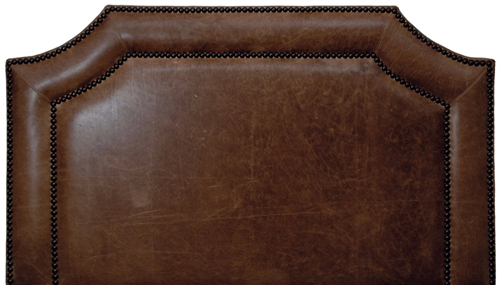 American made Butte distressed leather headboard - Your Western Decor