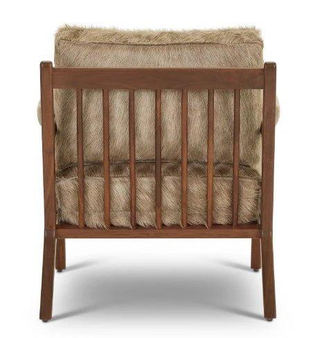 Heather Hyde Accent Chair in champagne cowhide - Your Western Decor