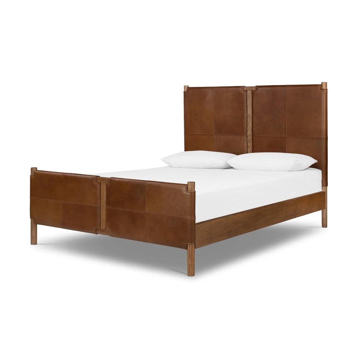 Heirloom Sienna Leather Bed - Your Western Decor